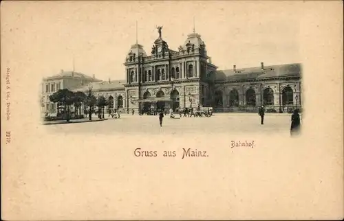 Ak Mainz am Rhein, Bahnhof