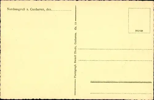 Ak Nordseebad Cuxhaven, Alte Liebe, Signalstation bei Sturm