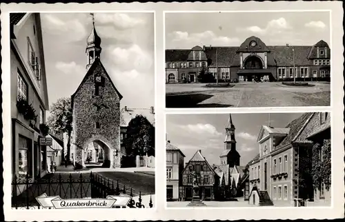 Ak Quakenbrück, Geschäft, Steintor, Bahnhof, Marktplatz