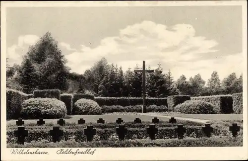 Ak Wilhelmshaven in Niedersachsen, Heldenfriedhof