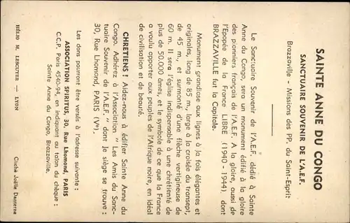 Ak Brazzaville Französisch Kongo, Sainte Anne du Congo