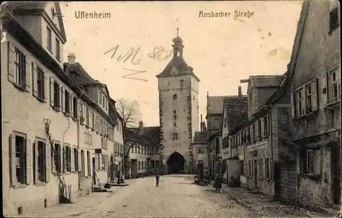 Ak Uffenheim in Mittelfranken, Ansbacher Straße