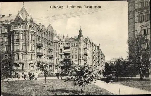 Ak Göteborg Schweden, Utsikt mot Vasaplatsen