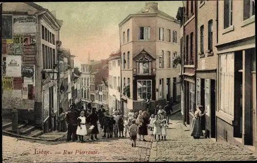 Ak Liège Lüttich Wallonien, Rue Pierreuse