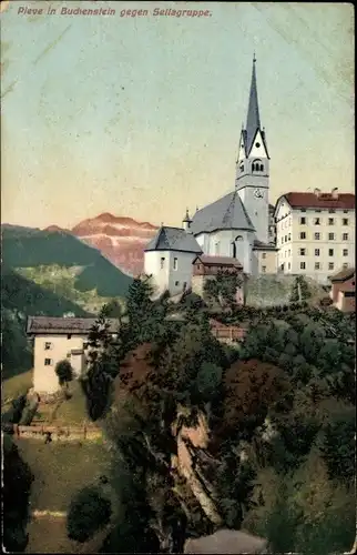 Ak Pieve in Buchenstein Livinallongo del Col di Lana Veneto, Teilansicht, Kirche