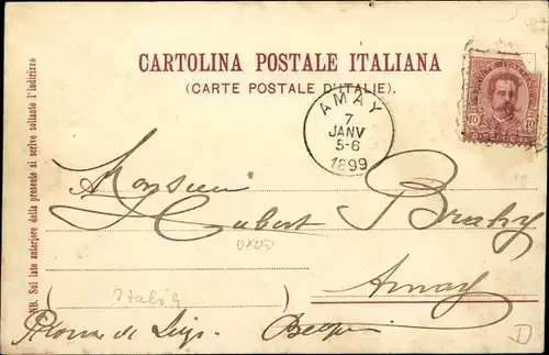 Ak San Remo Ligurien, Hotel, Allee, Palmen