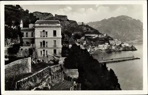 Ak Amalfi Campania, Panorama, Albergo S. Caterina