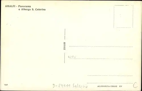 Ak Amalfi Campania, Panorama, Albergo S. Caterina