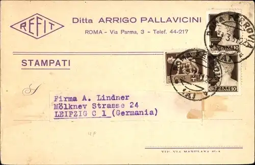 Ak Roma Rom Lazio, Ditta Arrigo Pallavicini, Refit