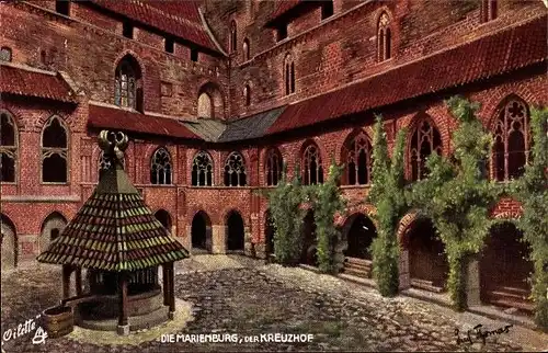 Künstler Ak Thomas, Paul, Malbork Marienburg Westpreußen, Partie im Kreuzhof, Tuck 710 B