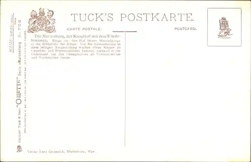 Künstler Ak Thomas, Paul, Malbork Marienburg Westpreußen, Partie im Kreuzhof, Tuck 710 B