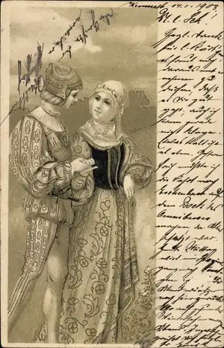 Litho Liebespaar, Spaziergang