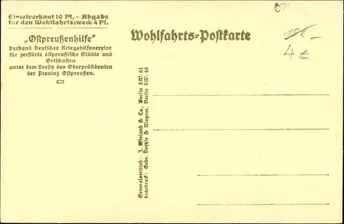 Ak Ostpreußen, Heimkehr einer Familie von der Flucht, Kriegszerstörungen, I WK