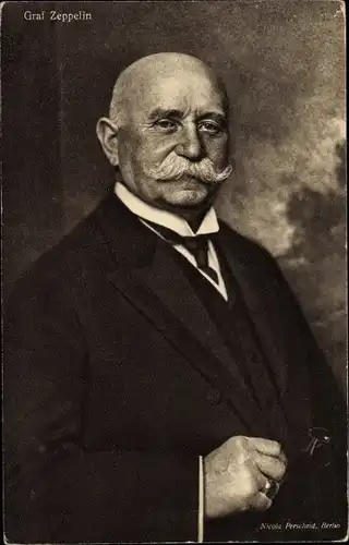 Ak Ferdinand Graf von Zeppelin, Portrait im Anzug