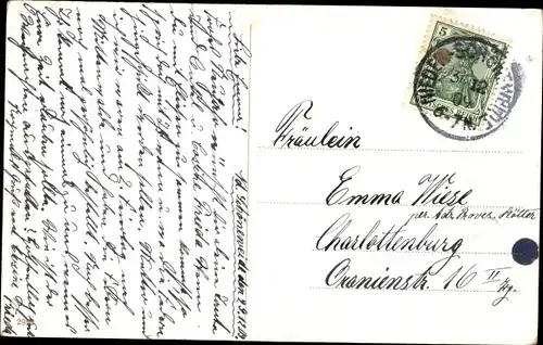 Ak Glückwunsch Neujahr, Paar beim Eislaufen