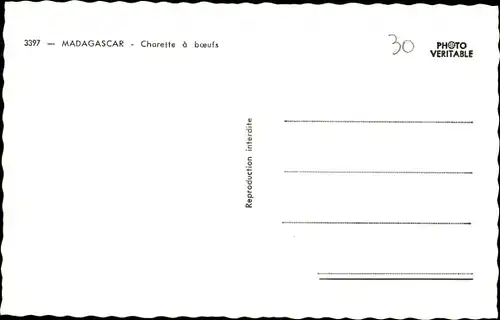 Ak Madagaskar, Ochsenkarren