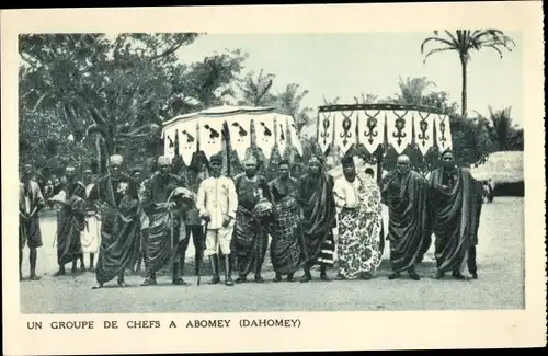 Ak Abomey Dahomey Benin, Eine Gruppe von Häuptlingen