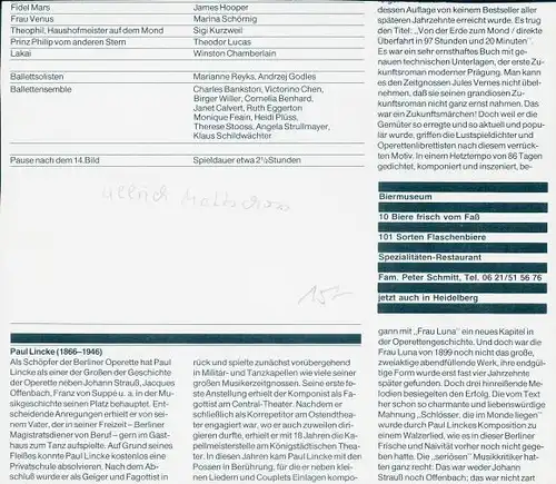 Ak Szene aus der Operette Frau Luna, Autogramm Schauspieler Ullrich Matschoss