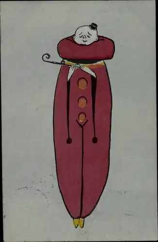 Künstler Ak Harlekin, Pierrot