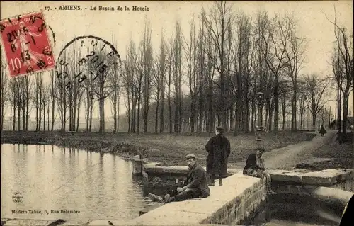 Ak Amiens Somme, Le Bassin de la Hotoie