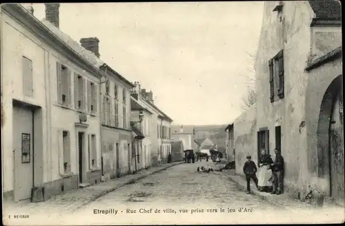 Ak Etrepilly Seine et Marne, Rue Chef de Ville