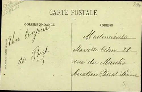 Ak Bert Allier, La Poste et la Place