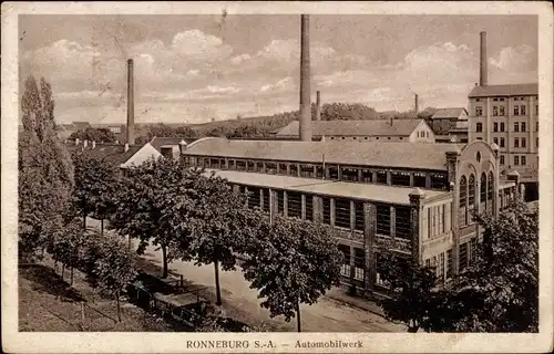 Ak Ronneburg in Thüringen, Automobilwerk