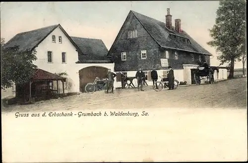 Ak Grumbach Callenberg in Sachsen, Gasthaus Erbschank