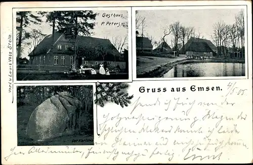 Ak Emsen Rosengarten in Niedersachsen, Gasthaus P. Peters, Karlstein