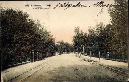 Ak Göttingen in Niedersachsen, Friedländerweg