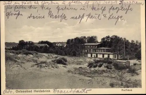 Ak Międzywodzie Ostseebad Heidebrink Dziwnów Dievenow Insel Wollin Pommern, Kurhaus