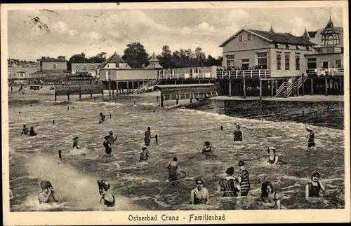 Ak Selenogradsk Ostseebad Cranz Ostpreußen, Strand, Familienbad