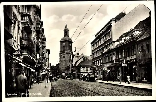 Ak Berlin Spandau, Potsdamer Straße, Geschäfte