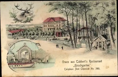 Litho Berlin Köpenick Friedrichshagen Hirschgarten, Tabbert's Restaurant