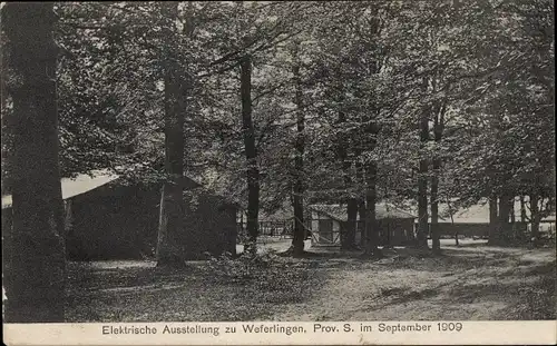 Ak Weferlingen in Sachsen Anhalt, Elektrische Ausstellung September 1909