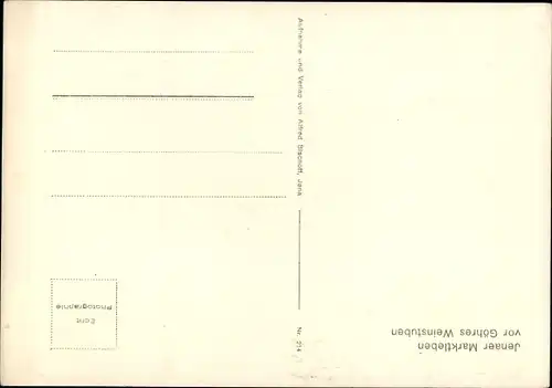 Studentika Ak Jena in Thüringen, Marktleben vor Göhres Weinstuben