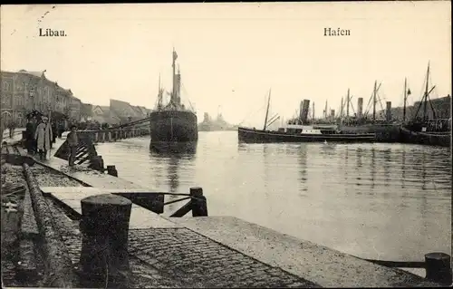 Ak Liepaja Libau Lettland, Hafen, Dampfer