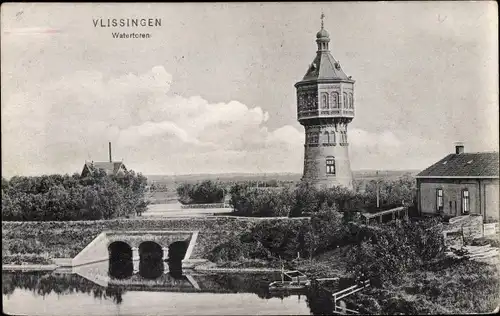 Ak Vlissingen Zeeland Niederlande, Wasserturm