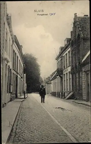 Ak Sluis Zeeland Niederlande, Hoogstraat