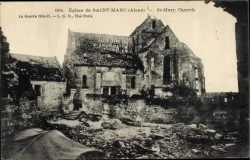 Ak Aisne, Kirche des Heiligen Markus