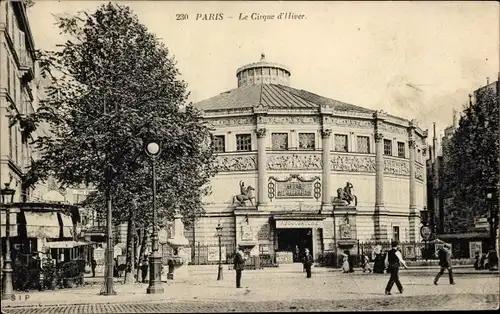 Postkarte Paris XI., Der Winterzirkus