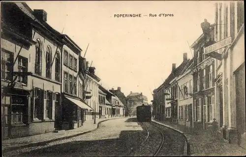 Ak Poperinghe Poperinge Westflandern, Rue de Ypern