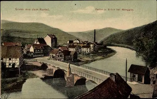 Ak Brück Nideggen in der Eifel, Brücke