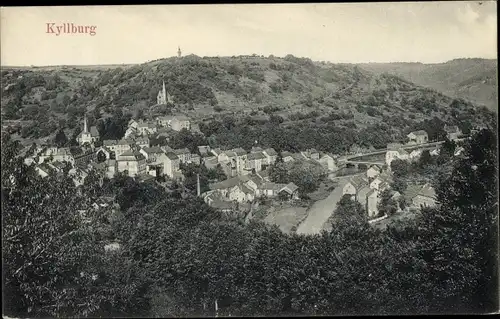 Ak Kyllburg in der Eifel, Panorama, Kirchturm