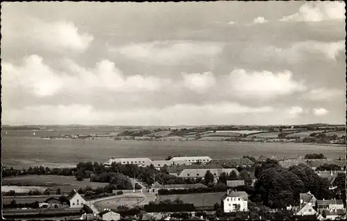 Ak Schleswig a.d. Schlei, Panoramablick auf den Ort mit Landschaft