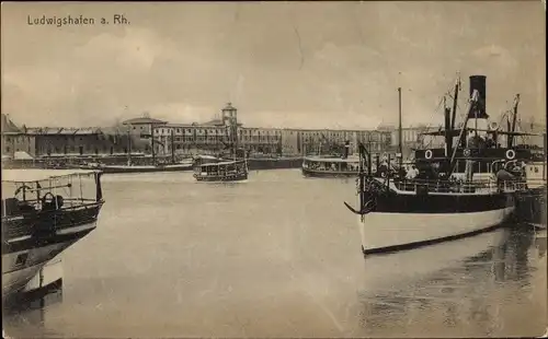 Ak Ludwigshafen am Rhein, Hafen