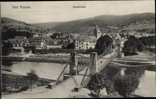 Ak Nassau an der Lahn, Kettenbrücke