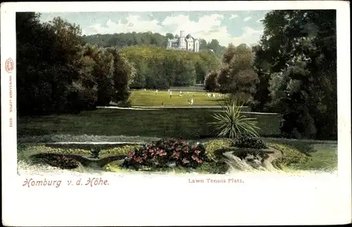 Ak Bad Homburg vor der Höhe Hessen, Lawn Tennis Platz