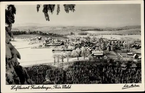 Foto Ak Finsterbergen Friedrichroda im Thüringer Wald, Panorama, Winter