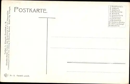 Künstler Ak Rothgeb, G., Alsbach Hähnlein an der Bergstraße, Schloss